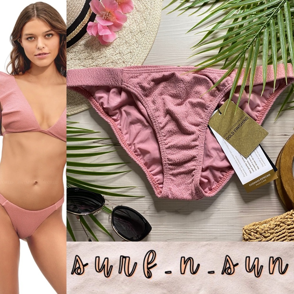 Vix Mauve Rose Firenze Tab Side Fany Full Bikini Bottom